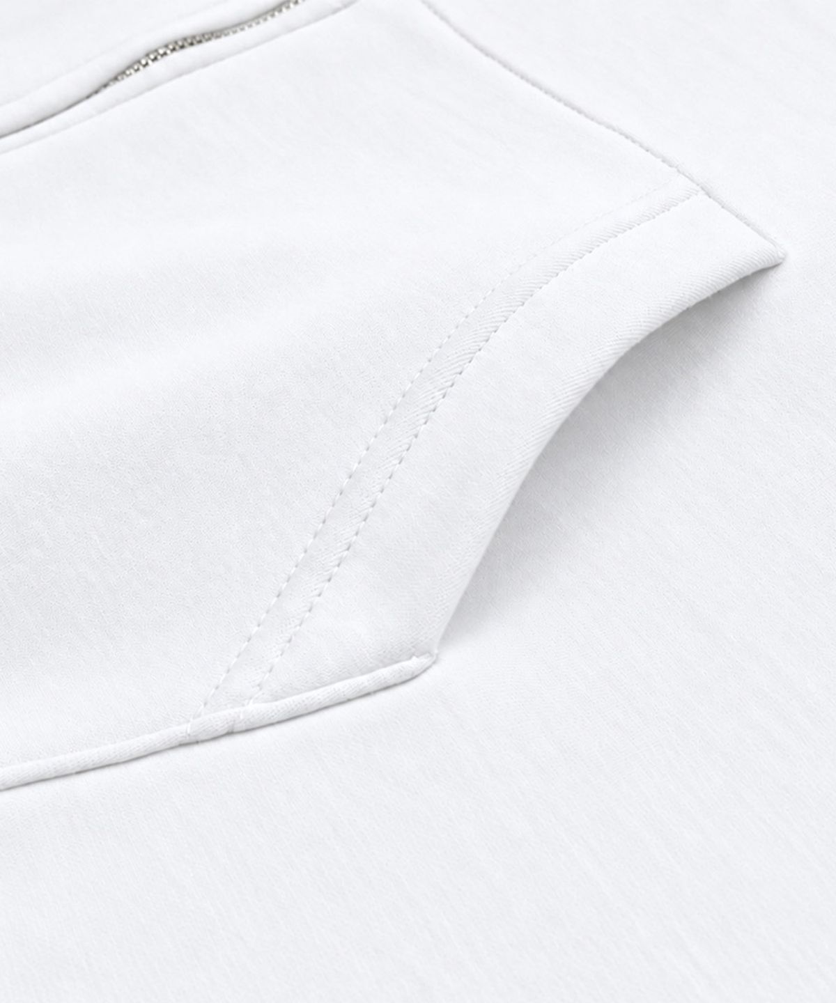 메종니아트(MAISON DE NEART) [남녀공용] 레글런 기모 투웨이 지퍼 후드집업 (White)
