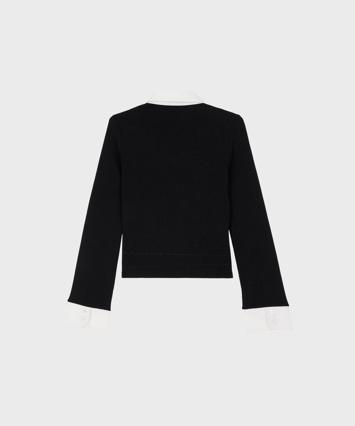 알키알카(ALKI ALKA) Tie Layered Blouse (Black)_ALKAS01537