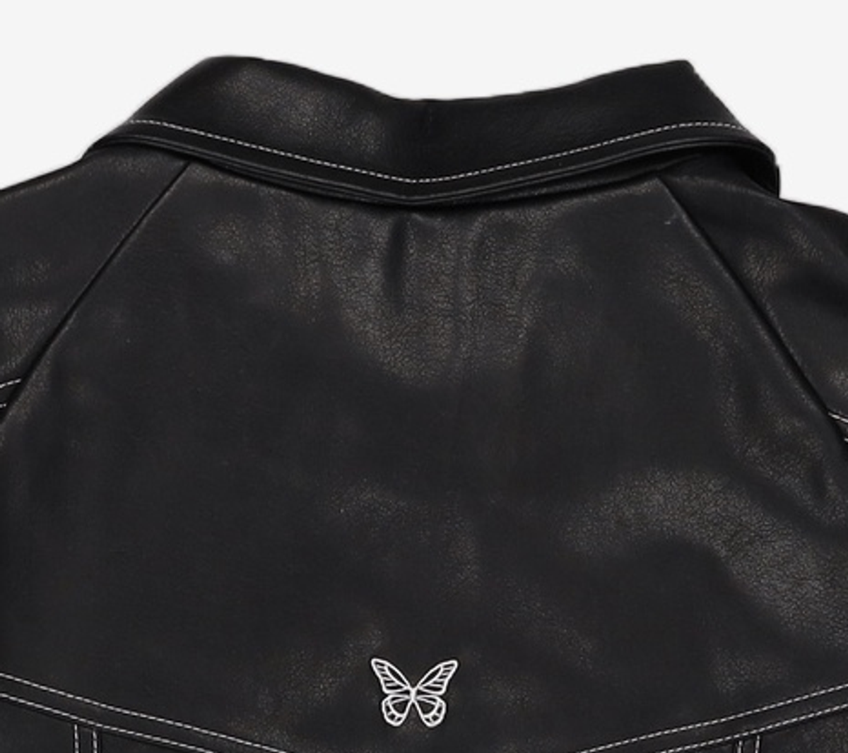 팬시클럽(FANCY CLUB) [NF] 글로시 스티치 자켓 (LEATHER)_F23ZA943 L