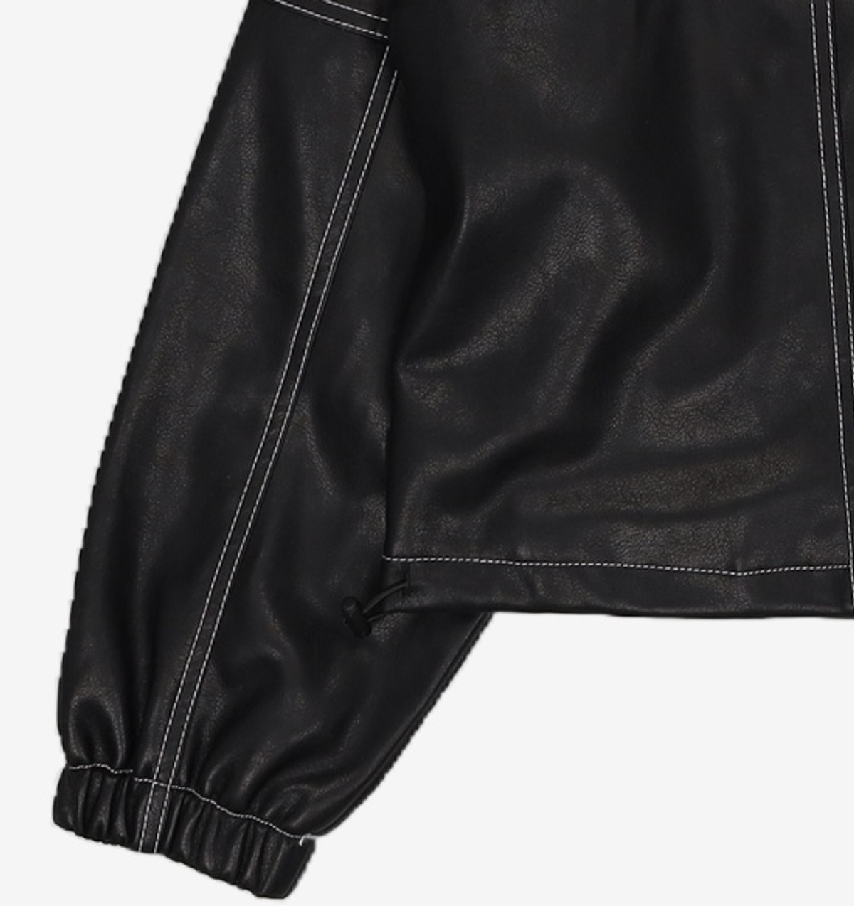 팬시클럽(FANCY CLUB) [NF] 글로시 스티치 자켓 (LEATHER)_F23ZA943 L