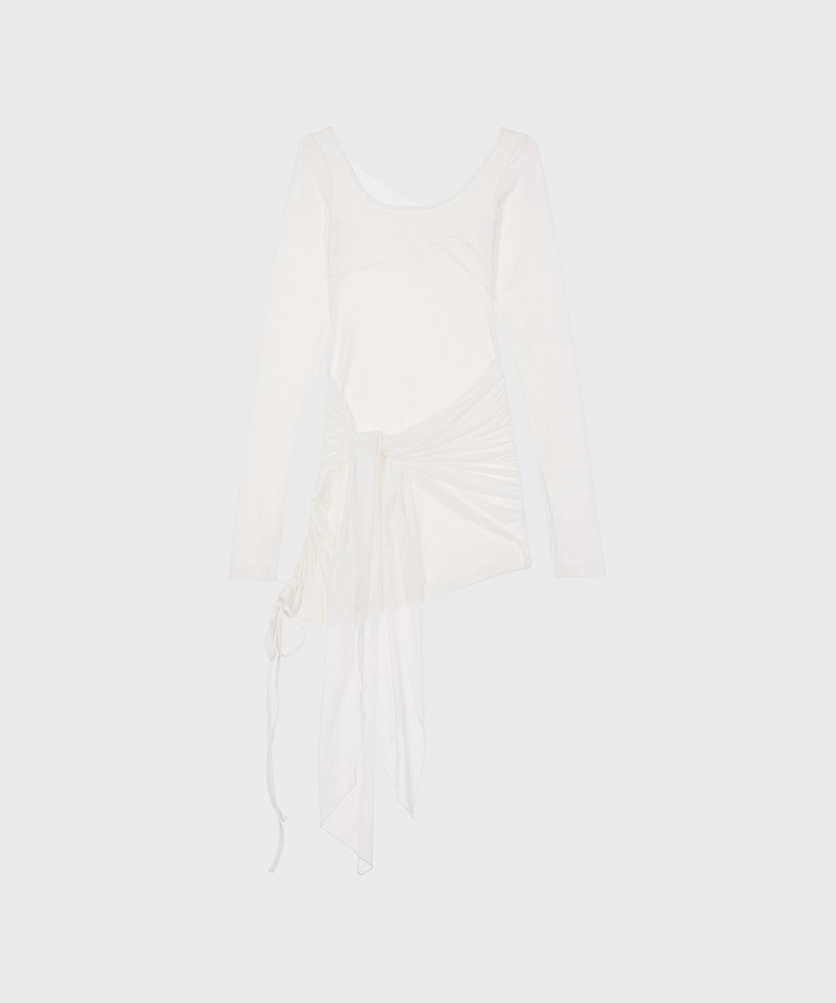 알키알카(ALKI ALKA) Lace Draped Mini Dress (Ivory)_ALKAS01539
