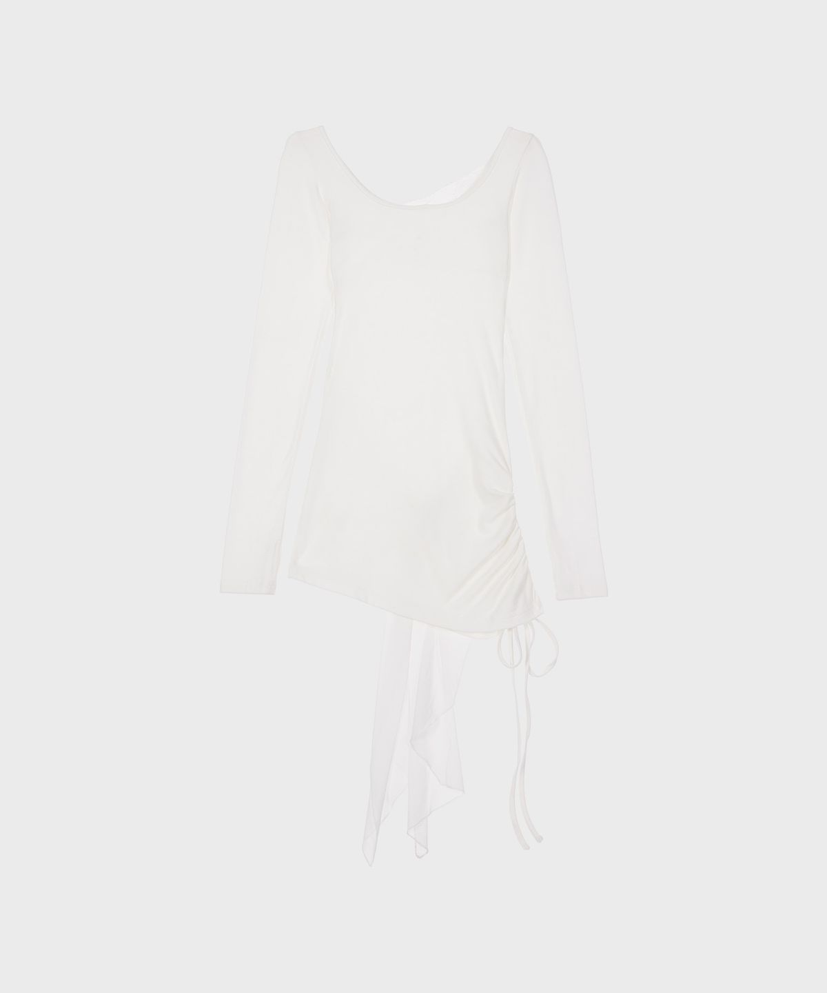 알키알카(ALKI ALKA) Lace Draped Mini Dress (Ivory)_ALKAS01539