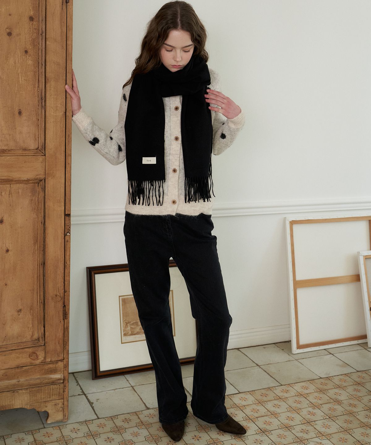 플로브(FLOVE) Soft Dot KNIT Cardigan- IV
