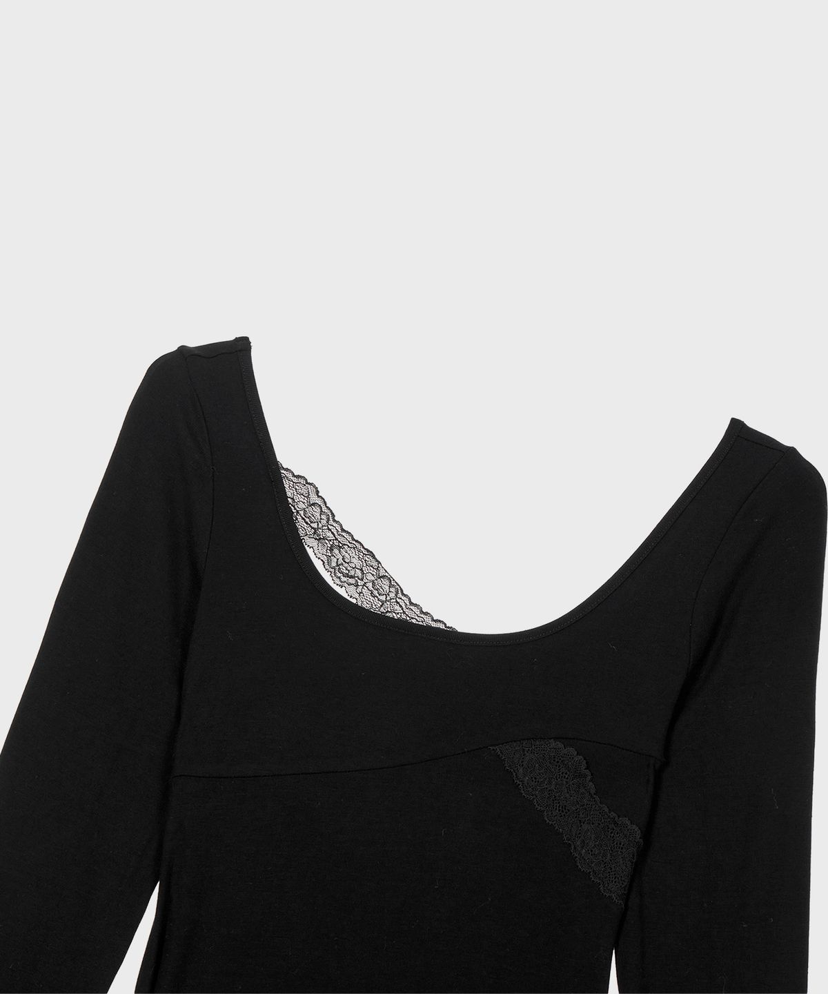 알키알카(ALKI ALKA) Lace Draped Mini Dress (Black)_ALKAS01540