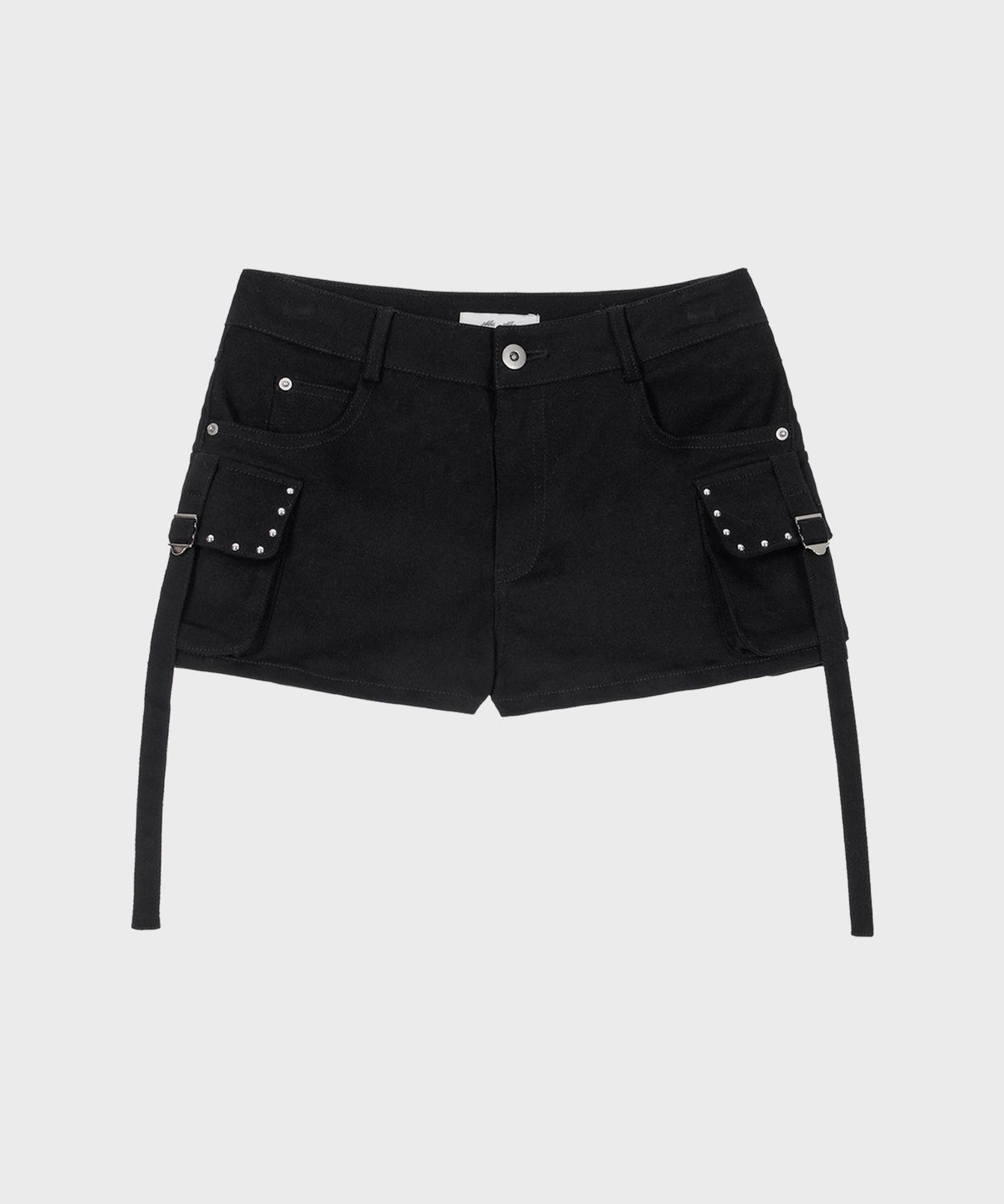 알키알카(ALKI ALKA) Strapped Cargo Shorts (Black)_ALKAS01508