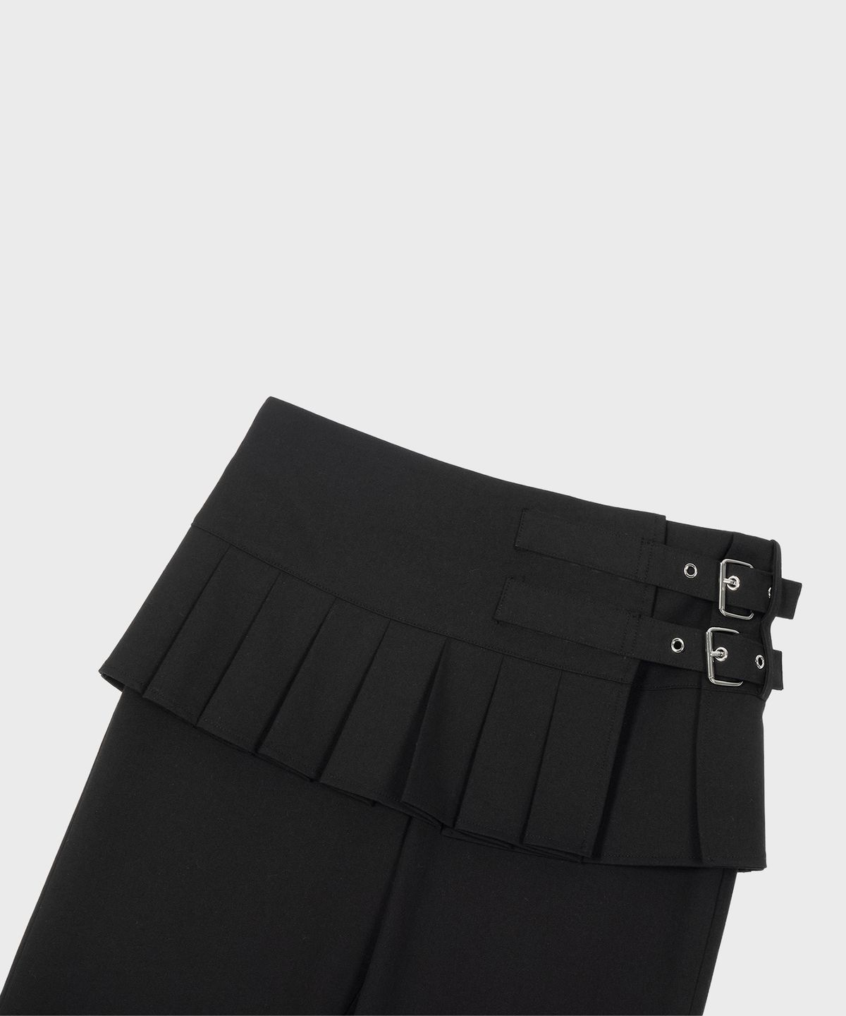 알키알카(ALKI ALKA) Pleated Skirt Trousers (Black)_ALKAS01544