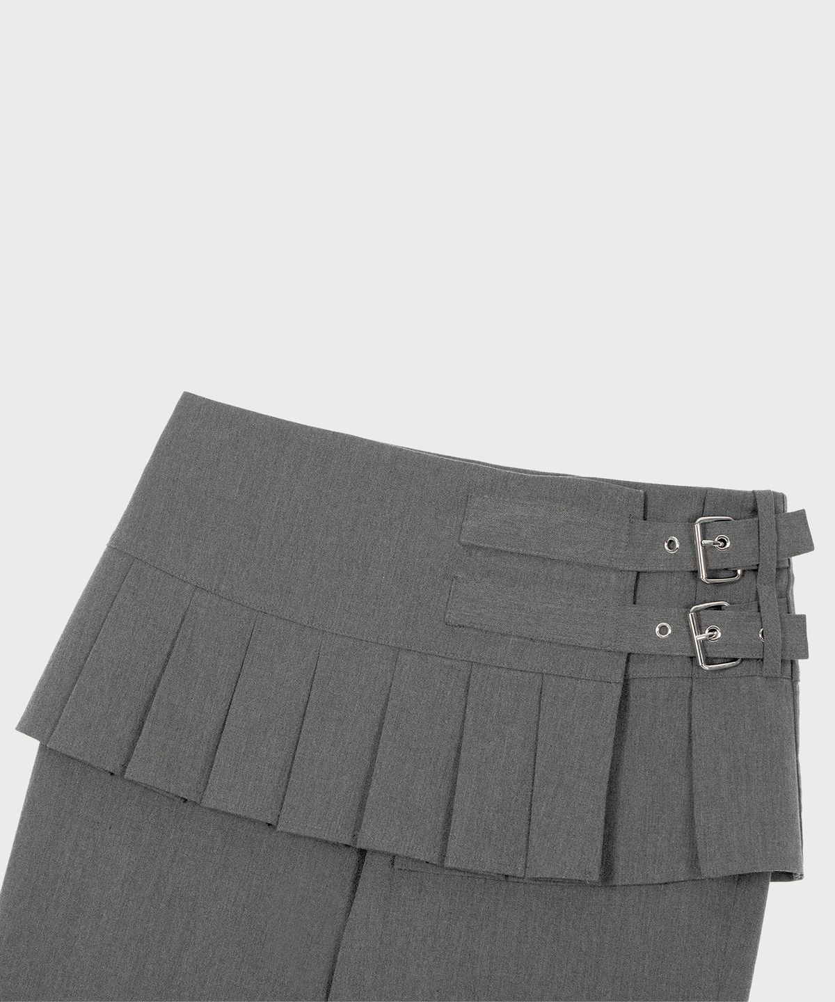 알키알카(ALKI ALKA) Pleated Skirt Trousers (Charcoal)_ALKAS01546