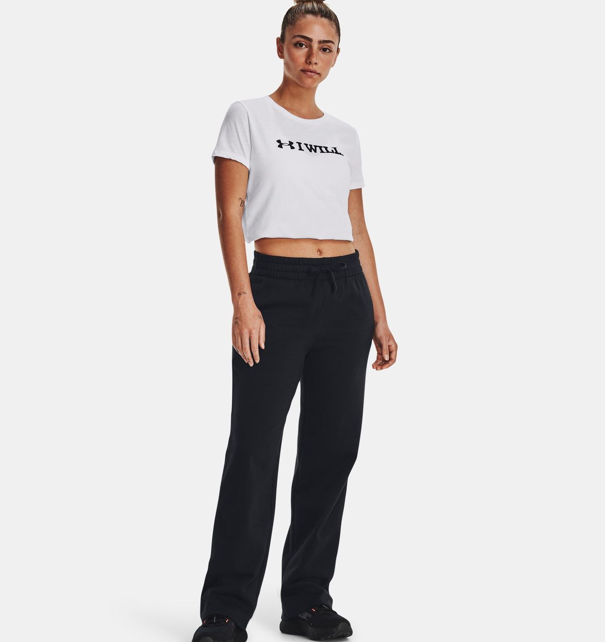 언더아머(UNDERARMOUR) 여성 UA 라이벌 플리스 스트레이트 레그 팬츠1381847-001