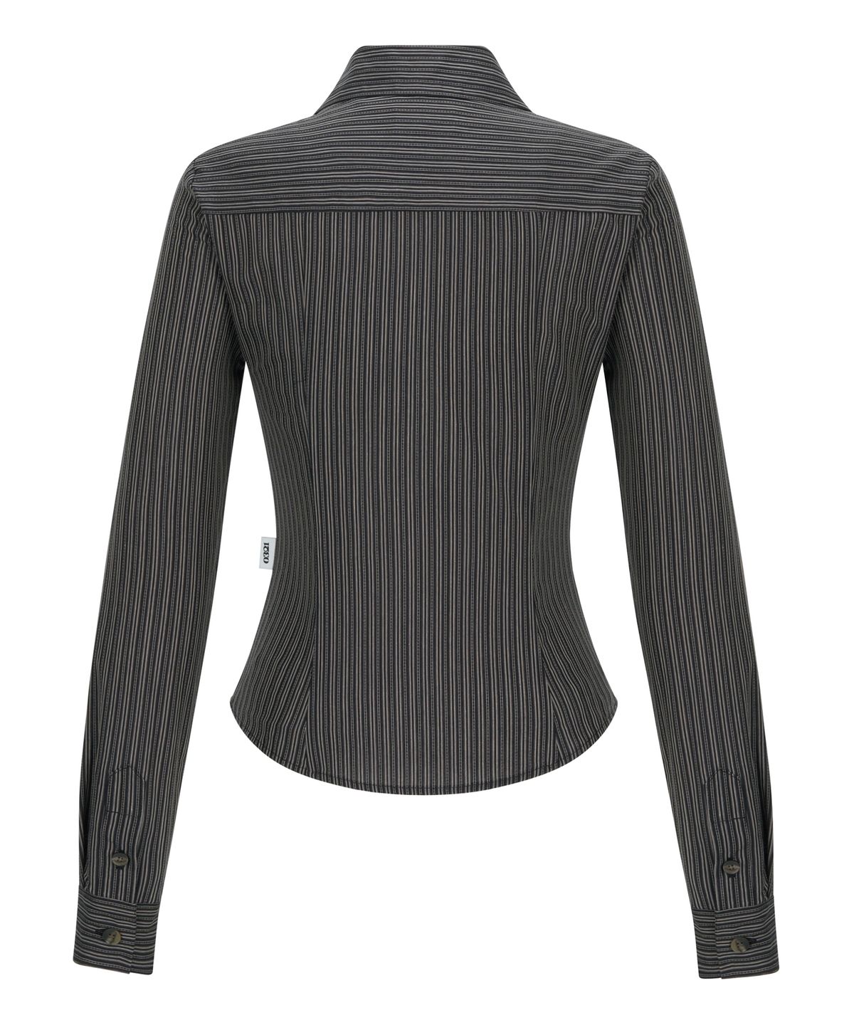 공삼이일(0321) STRIPE SLIM SHIRT Ver.2_BLACK