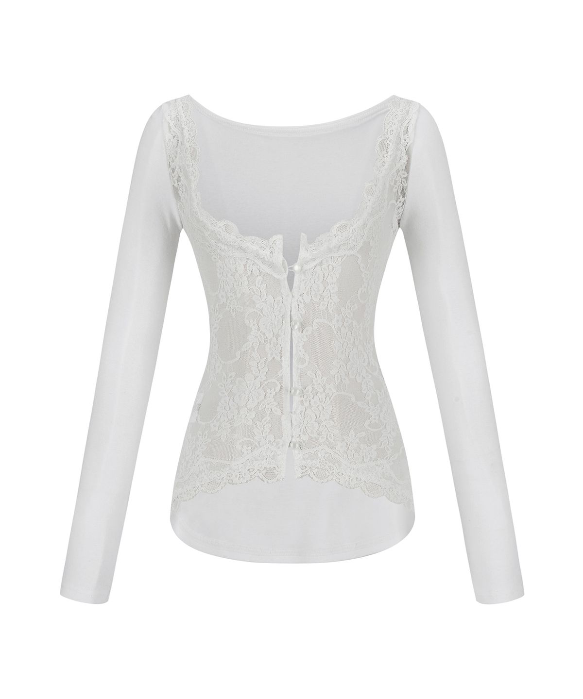 일리오(ILLIO) White Angela lace cardigan