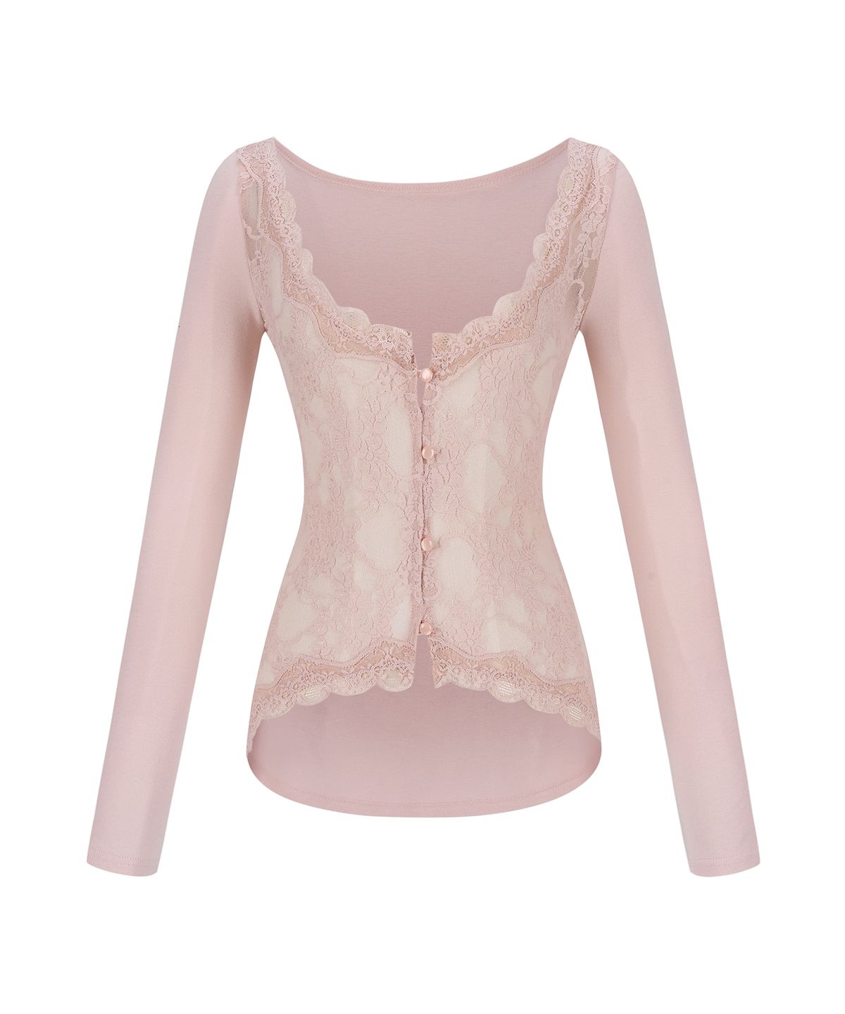 일리오(ILLIO) Pink Angela lace cardigan