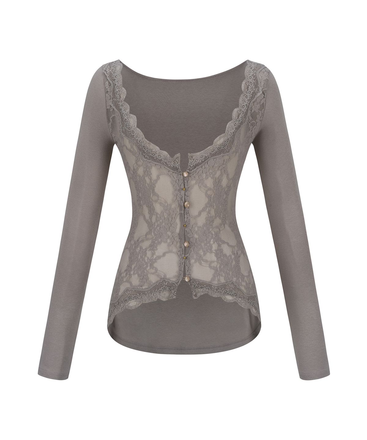 일리오(ILLIO) Beige Angela lace cardigan