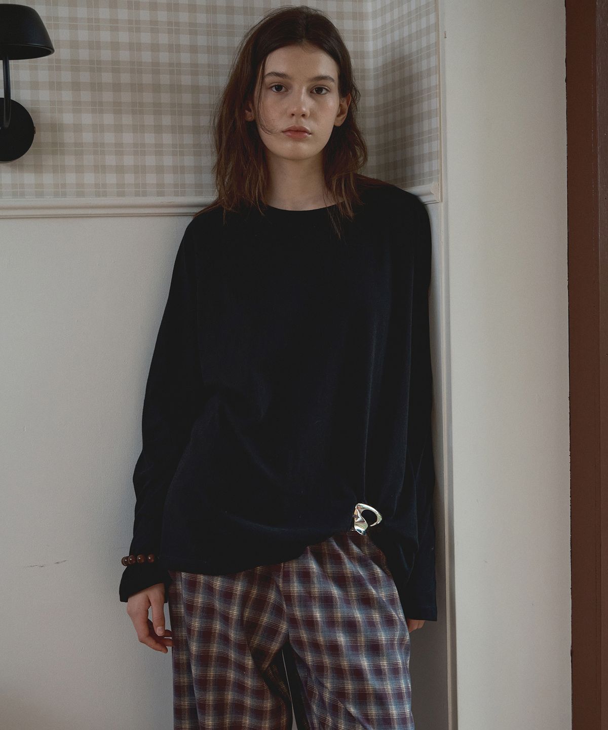바니쉬먼트(VANISHMENT) Raglan cotton long tee (4color)