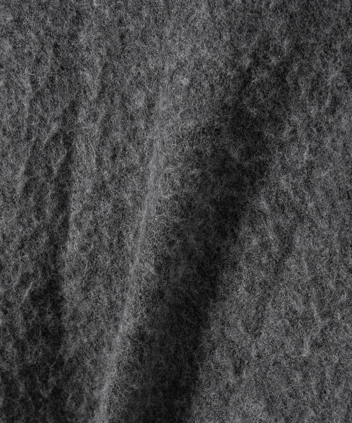 넌블랭크(NONBLANK) 브러쉬드 집 업 니트_DARK GREY