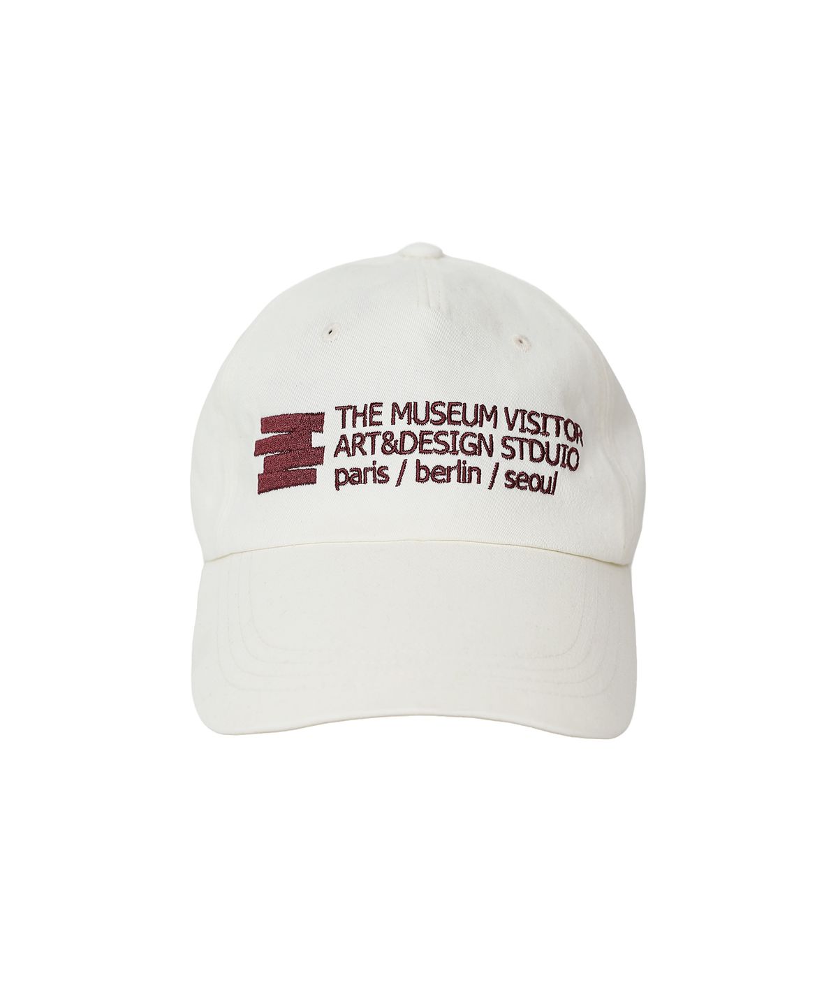 더뮤지엄비지터(THEMUSEUMVISITOR) THE MUSEUM VISITOR BALL CAP (IVORY)