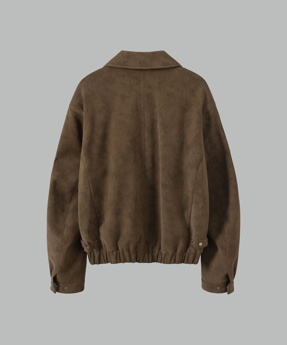 넌블랭크(NONBLANK) 신세틱 스웨이드 집업 자켓_BROWN