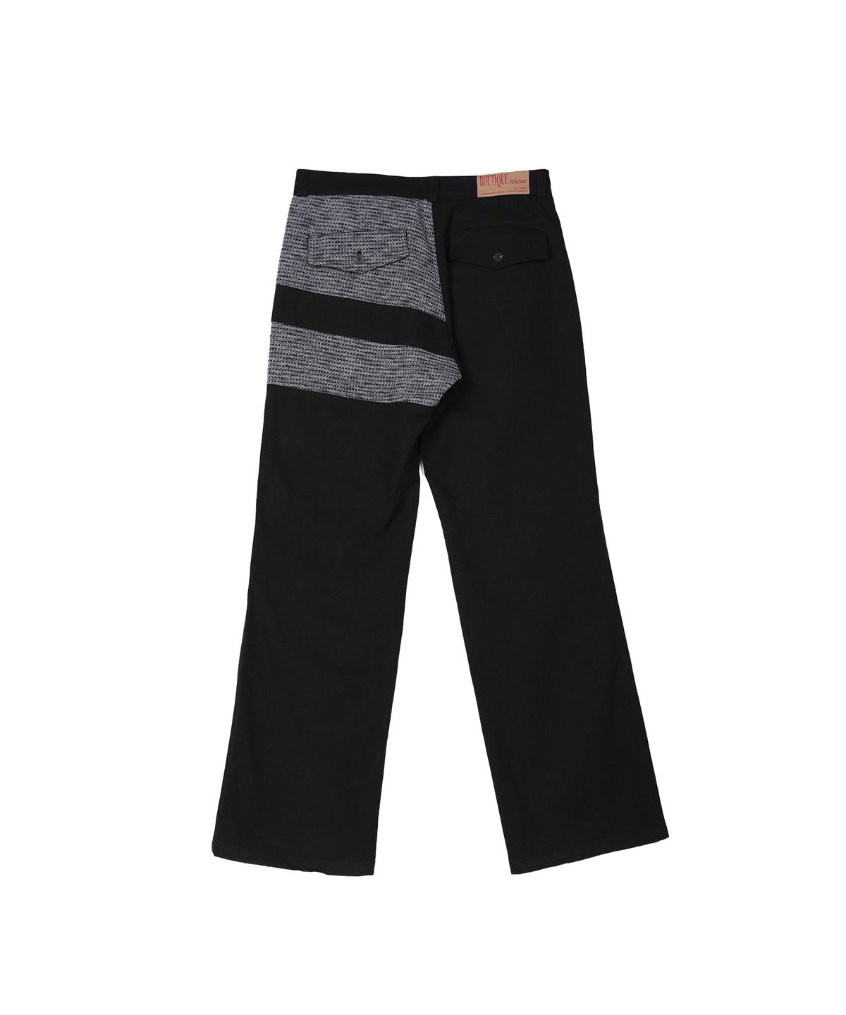 더뮤지엄비지터(THEMUSEUMVISITOR) KNIT PANEL CARGO PANTS (BLACK)
