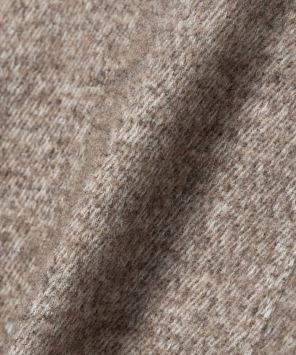 넌블랭크(NONBLANK) 울 하이 넥 블루종_MELANGE BEIGE