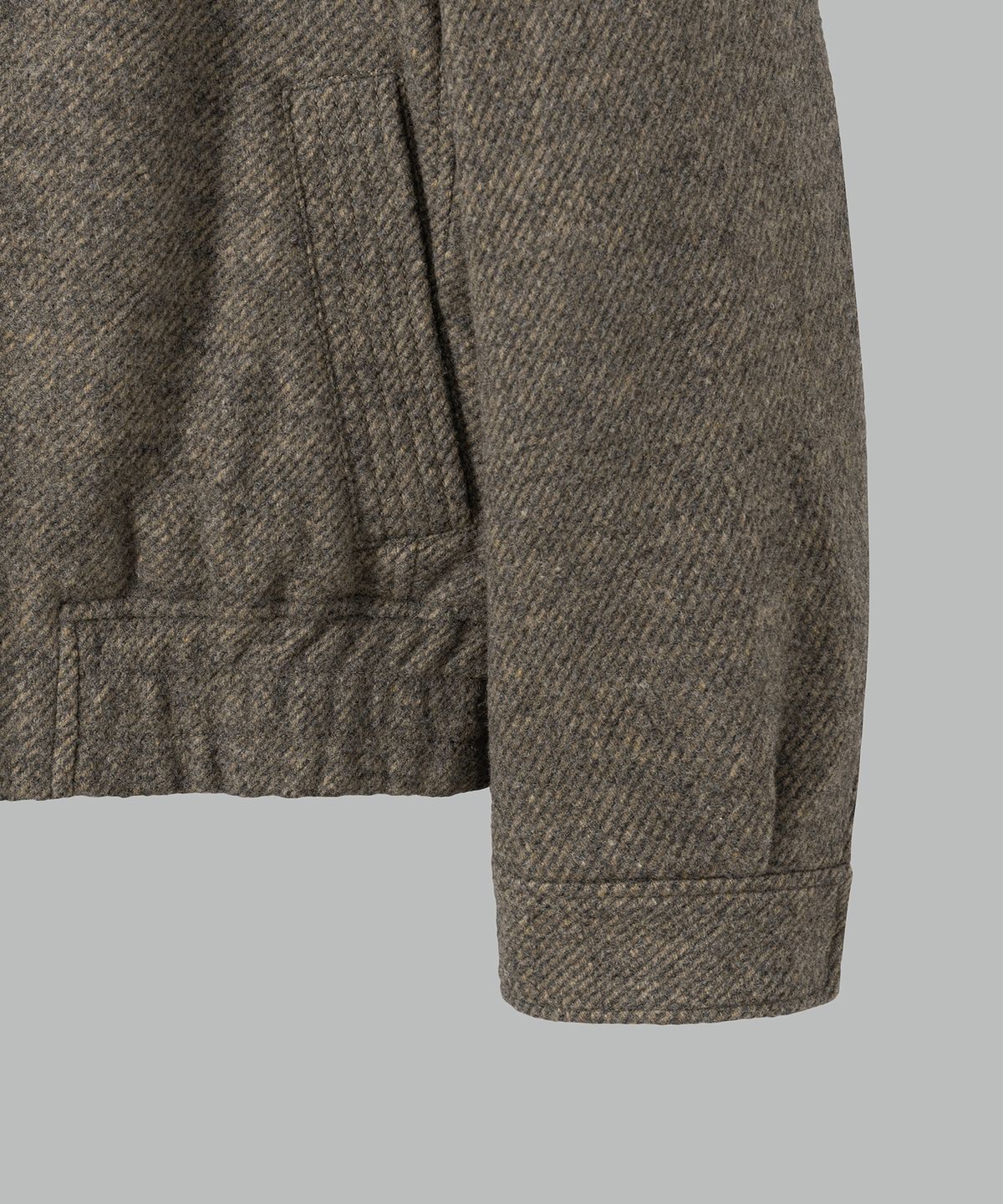 넌블랭크(NONBLANK) 울블렌드 트윌 N2B 점퍼_GREY BEIGE