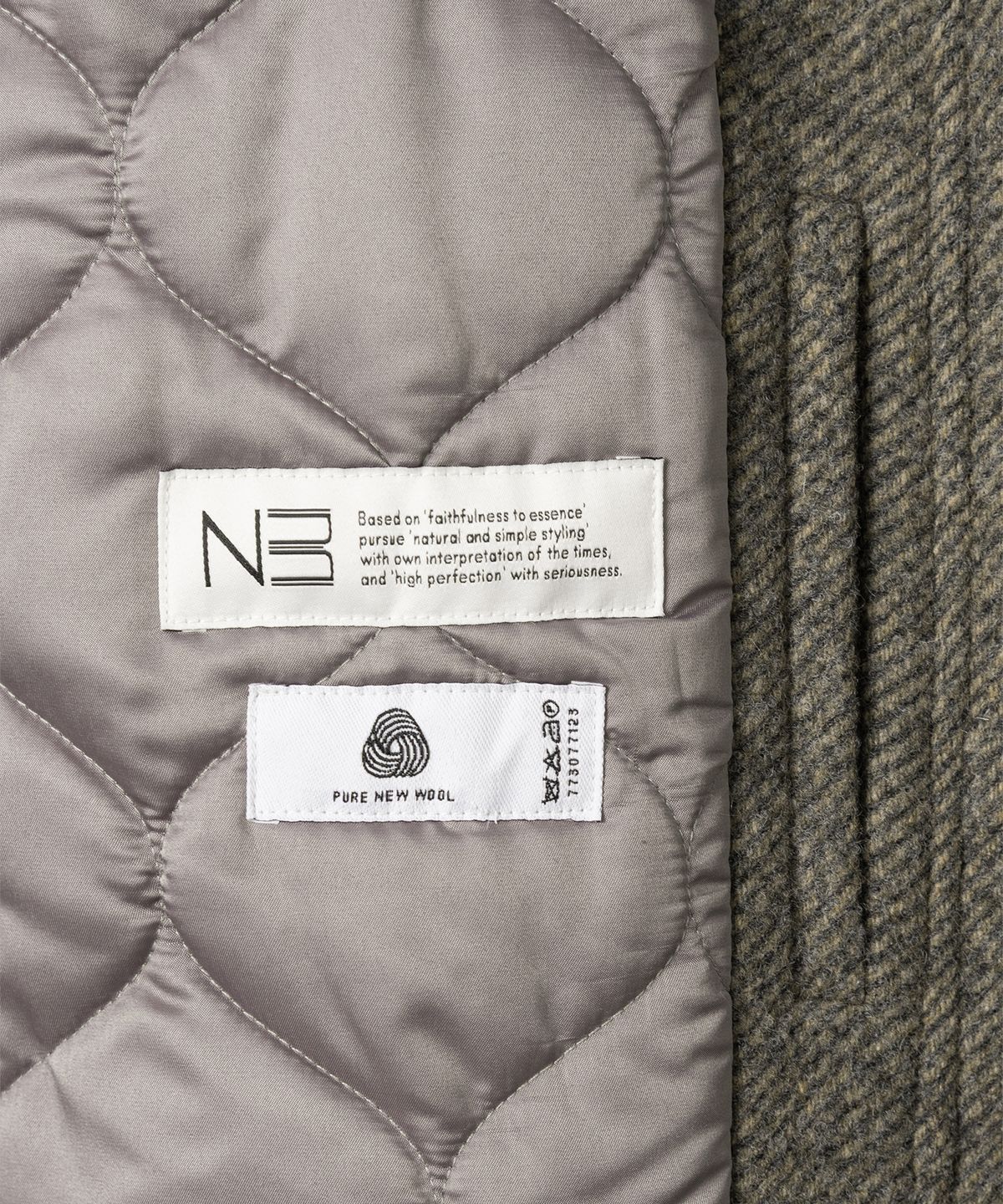 넌블랭크(NONBLANK) 울블렌드 트윌 N2B 점퍼_GREY BEIGE