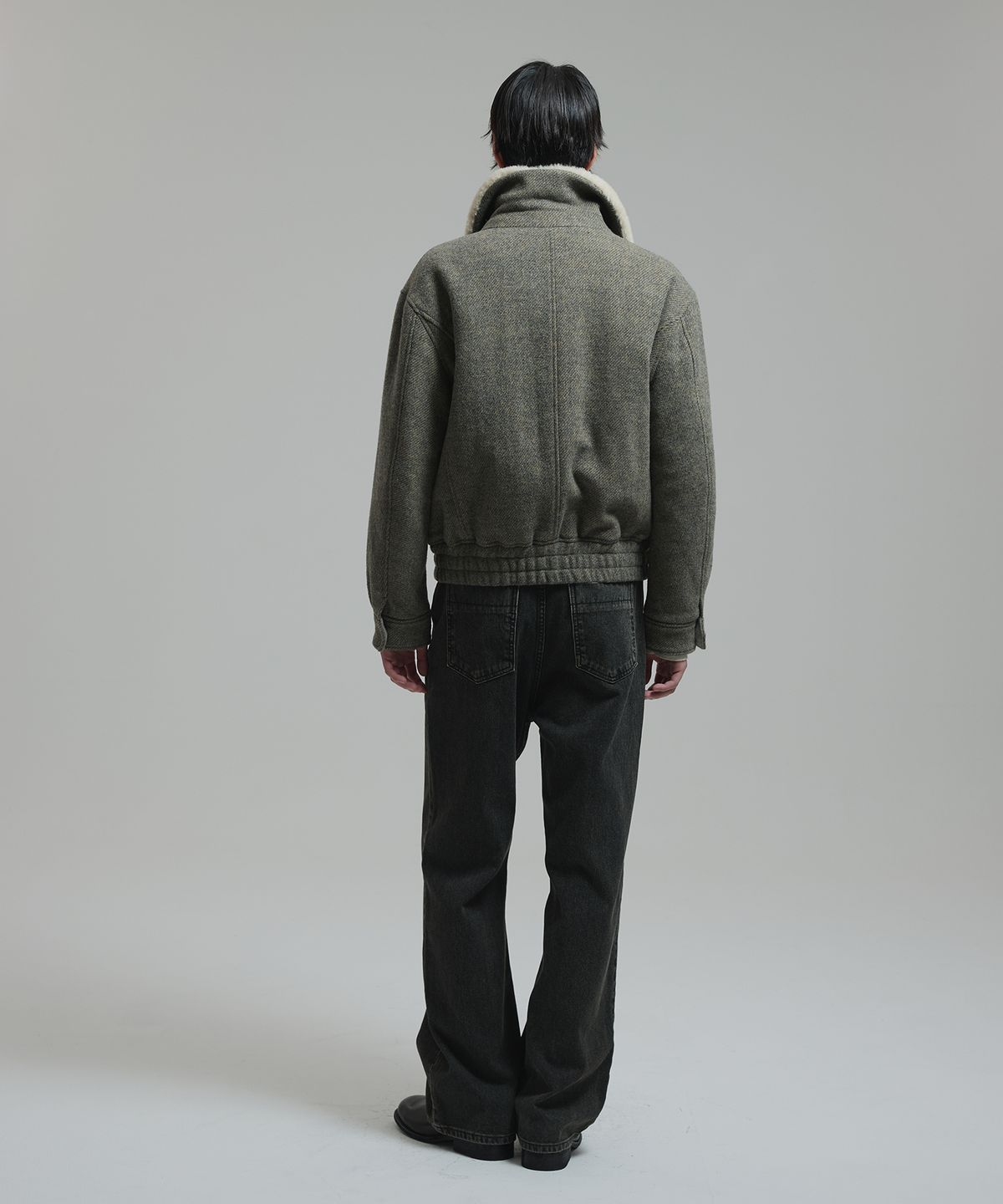 넌블랭크(NONBLANK) 울블렌드 트윌 N2B 점퍼_GREY BEIGE