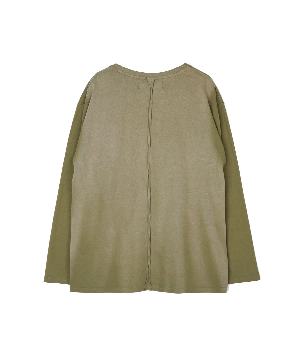더뮤지엄비지터(THEMUSEUMVISITOR) DISTRESSED WASHED LONG SLEEVE (KHAKI)