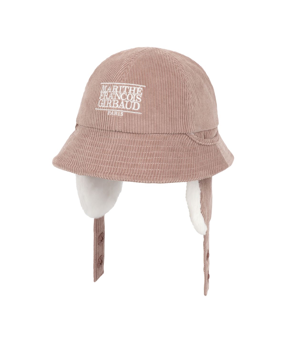 마리떼 키즈(MARITHÉ KIDS) KIDS SMALL CLASSIC LOGO CORDUROY BUCKET HAT pink