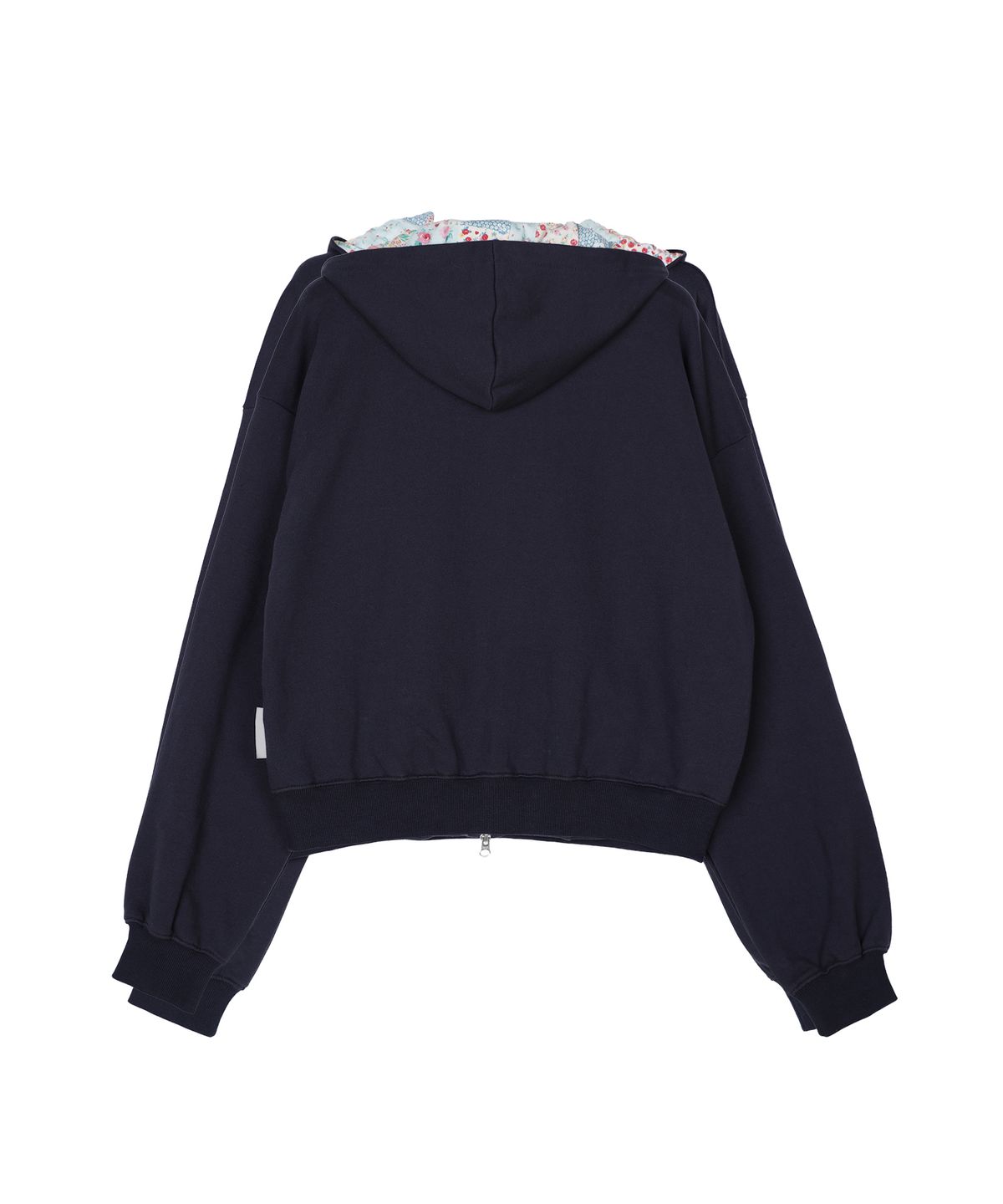 더뮤지엄비지터(THEMUSEUMVISITOR) VINTAGE FLOWER ZIP-UP HOODIE (NAVY)