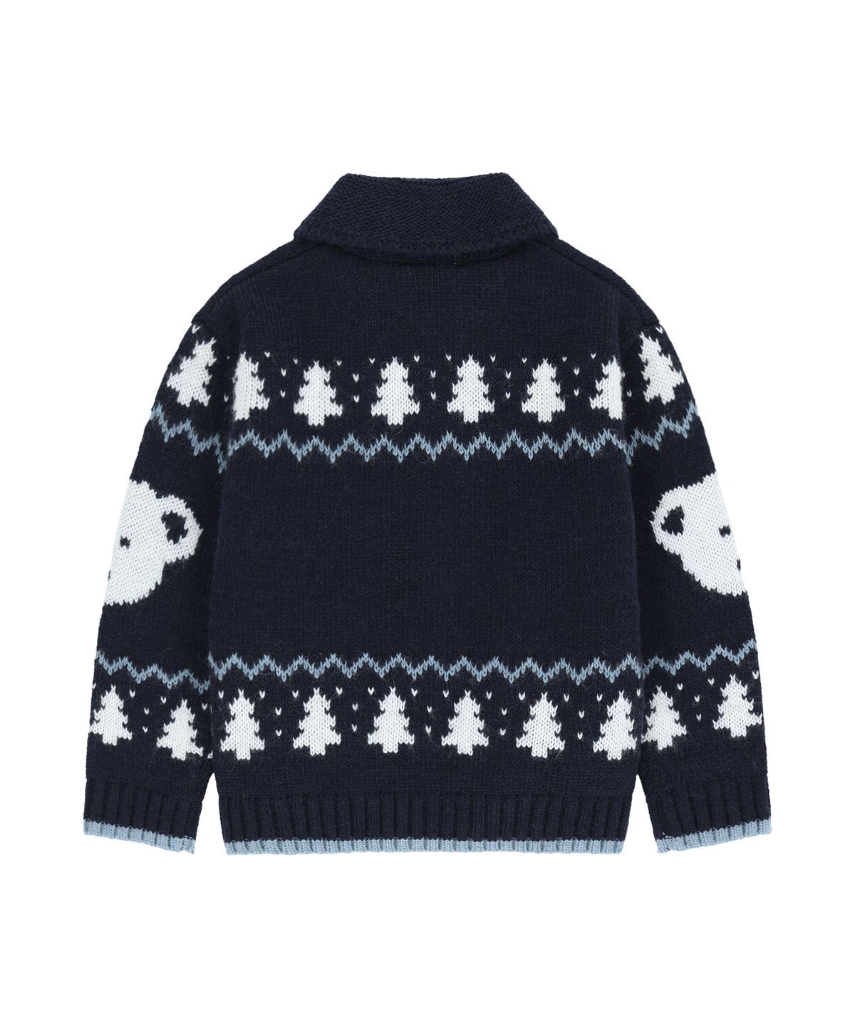 마리떼 키즈(MARITHÉ KIDS) KIDS NORDIC KNIT ZIP-UP CARDIGAN navy