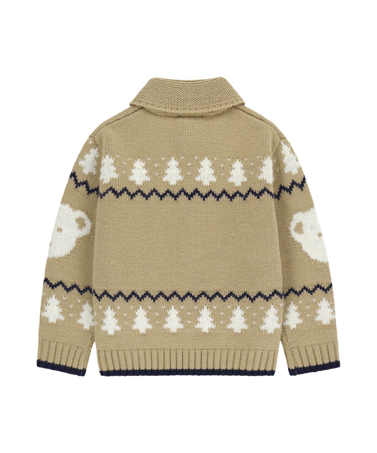 마리떼 키즈(MARITHÉ KIDS) KIDS NORDIC KNIT ZIP-UP CARDIGAN beige