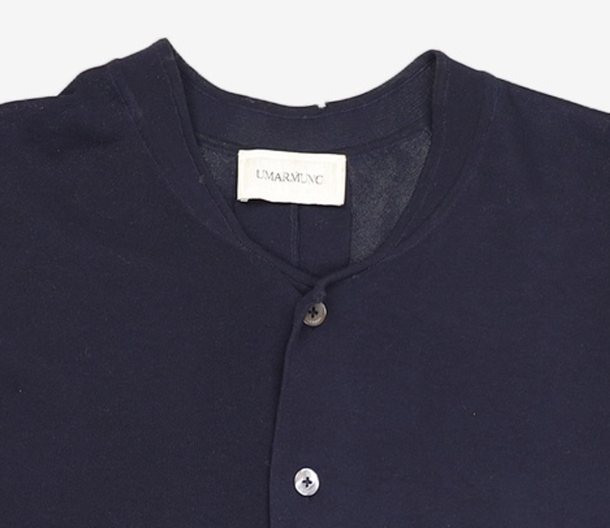 우마뭉(UMARMUNG) Fine cotton china collar shirts_Deep sea L
