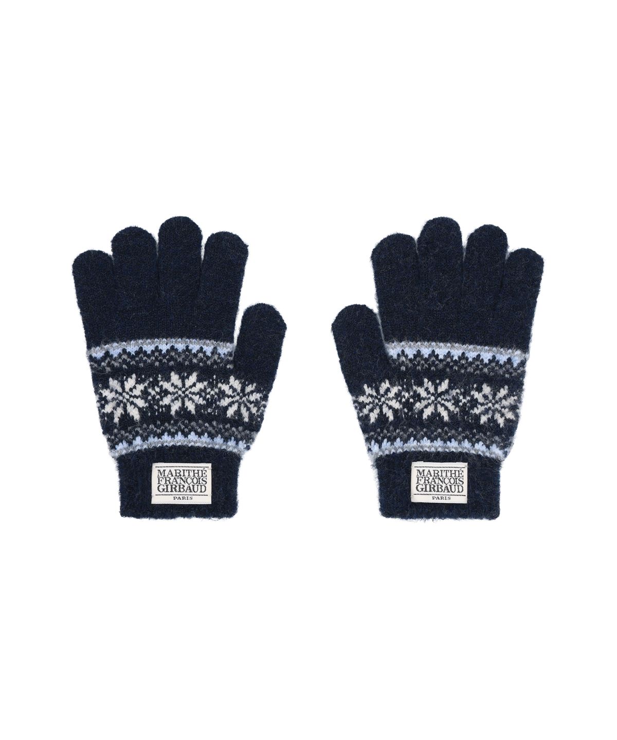 마리떼 키즈(MARITHÉ KIDS) KIDS NORDIC PATTERN KNIT GLOVE navy