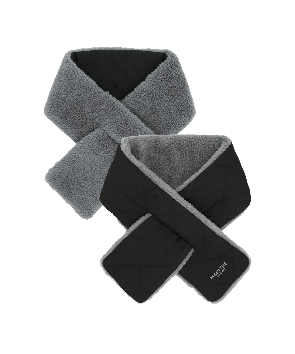마리떼 키즈(MARITHÉ KIDS) KIDS CLASSIC LOGO REVERSIBLE MUFFLER black