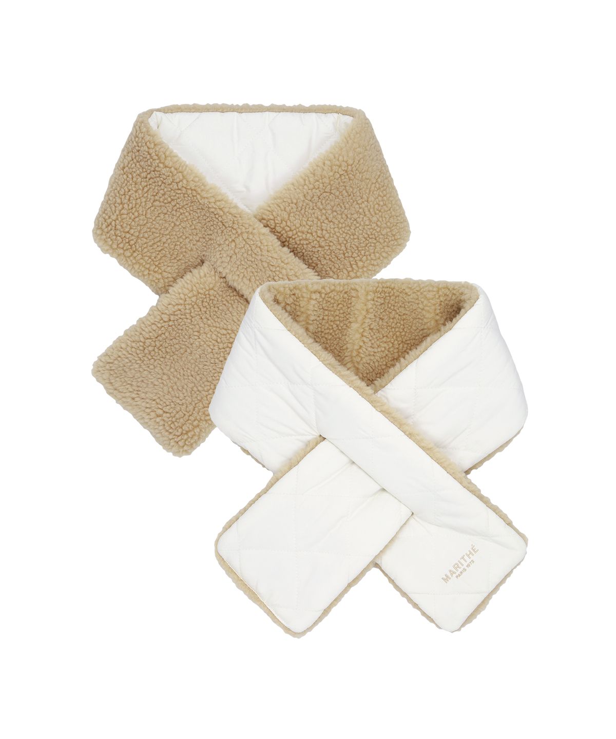 마리떼 키즈(MARITHÉ KIDS) KIDS CLASSIC LOGO REVERSIBLE MUFFLER cream