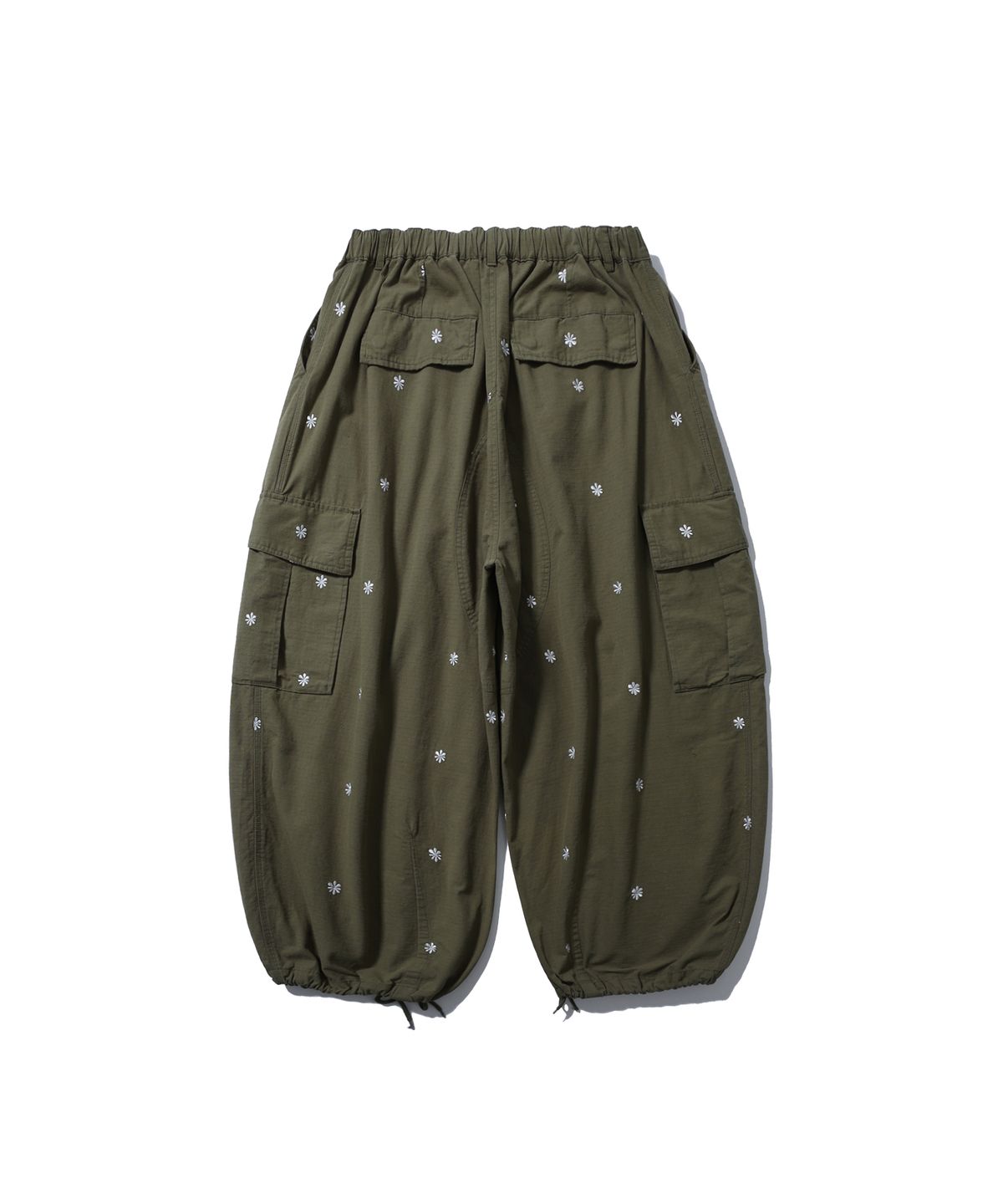 앵글런(ANGLAN) Embroidered Symbol Cargo Pants - Khaki