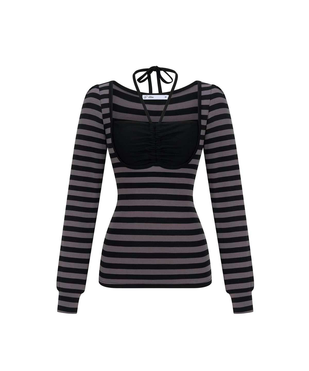 일리오(ILLIO) Dark gray stripe Giselle longsleeve