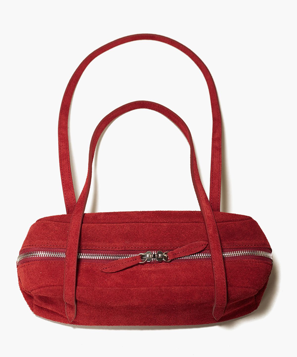 플로르(FLOR) 윌로 플루트 미니 숄더백 Willo Flute Bag Mini Suede Red