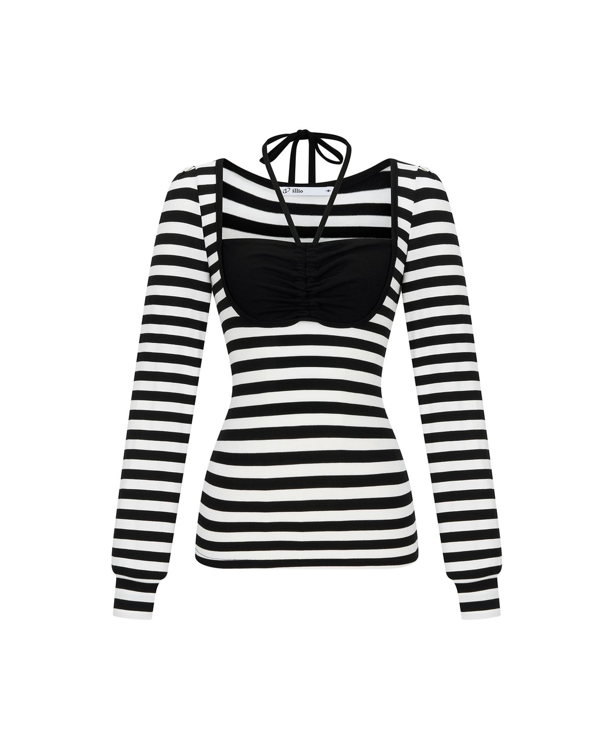 일리오(ILLIO) Black stripe Giselle longsleeve