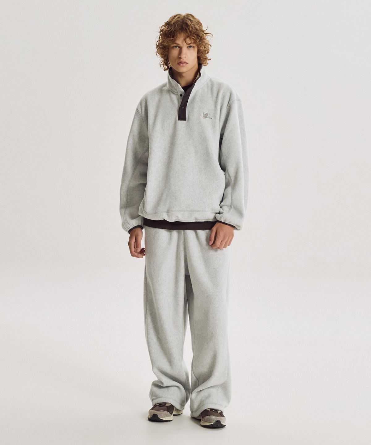 뉴발란스(NEW BALANCE) NBNCG41903 / UNI 플라잉 AEROHEAT 플리스 아노락 (OATMEAL)