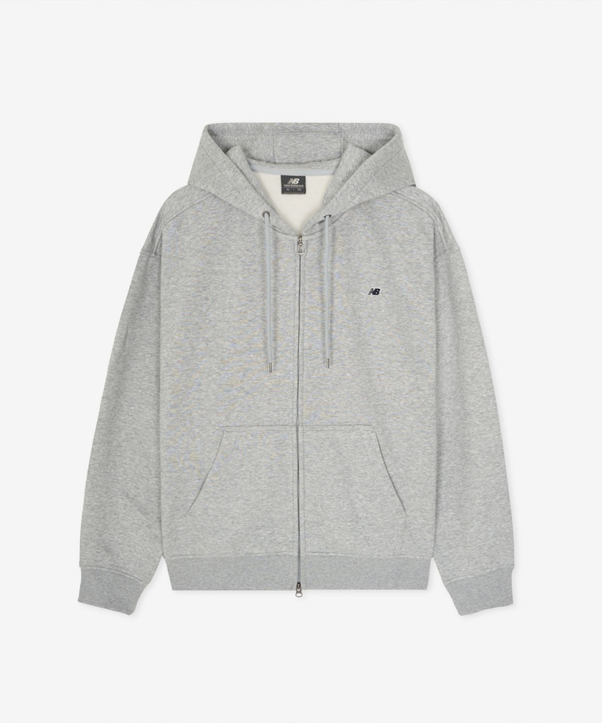 뉴발란스(NEW BALANCE) NBMDG41003 / UNI 에센셜 클래식 기모 후드집업 (M/GRAY)