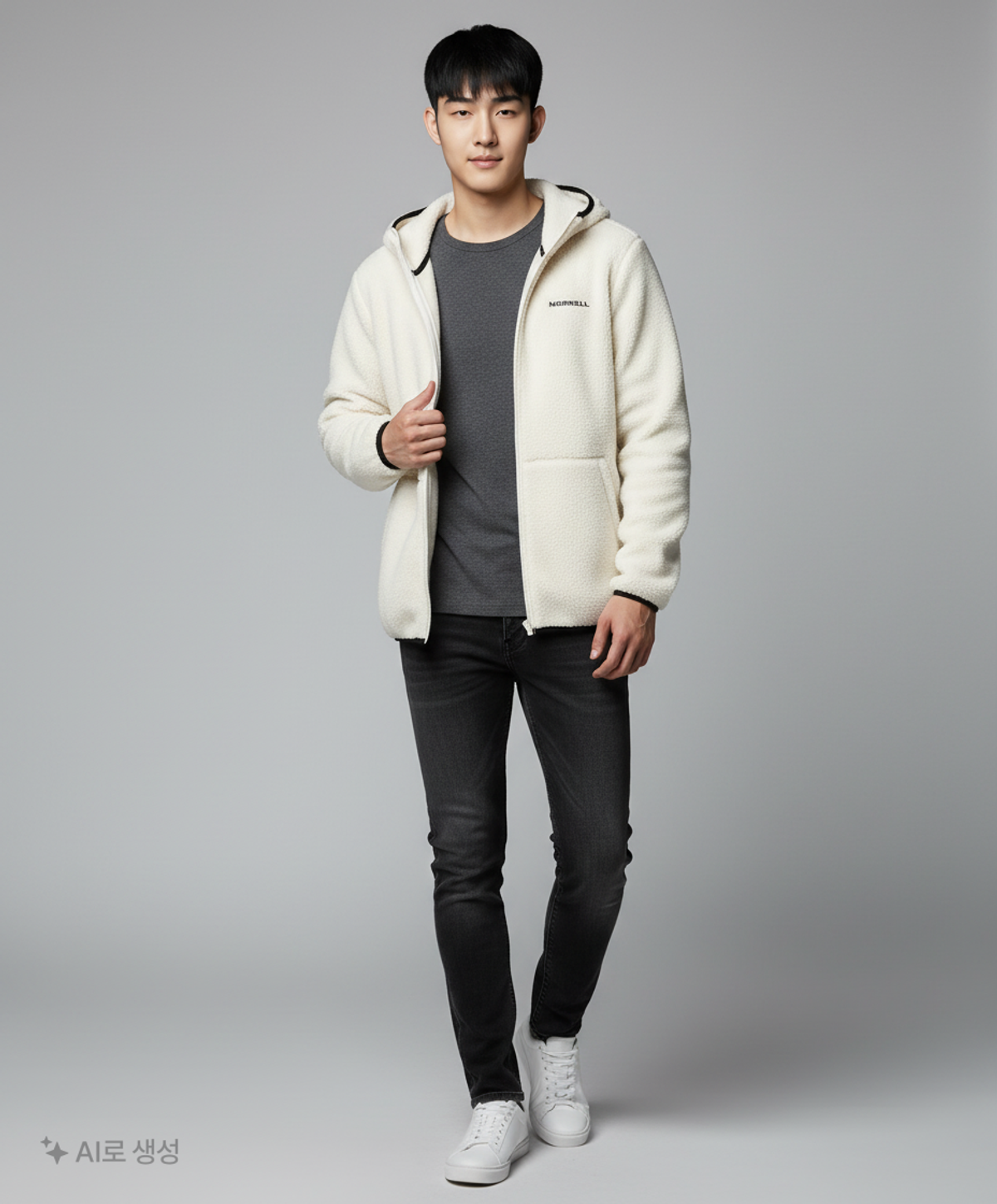머렐(MERRELL) MLM2A4JK1200 남성 솔리드 플리스 후드집업 110