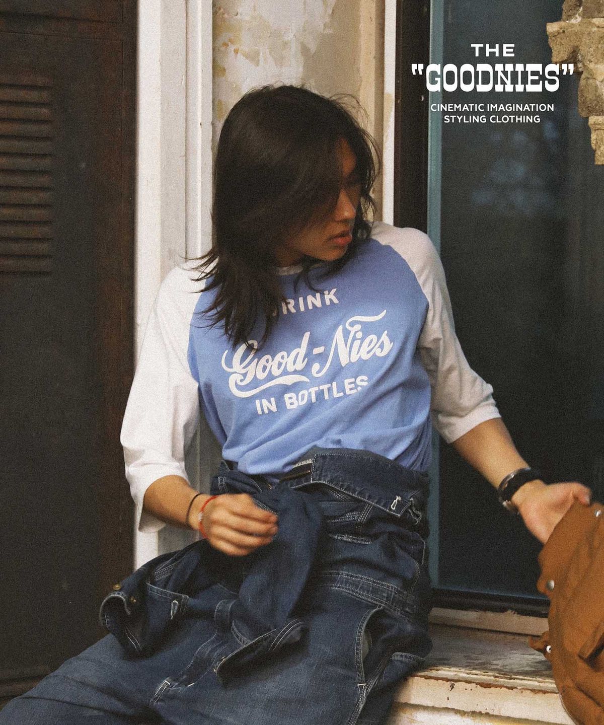 굿니스(GOODNIES) DRINK Good Nies. 3/4 Sleeve Raglan T-Shirt