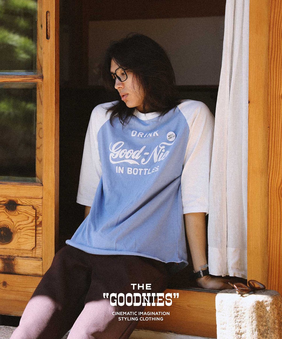 굿니스(GOODNIES) DRINK Good Nies. 3/4 Sleeve Raglan T-Shirt