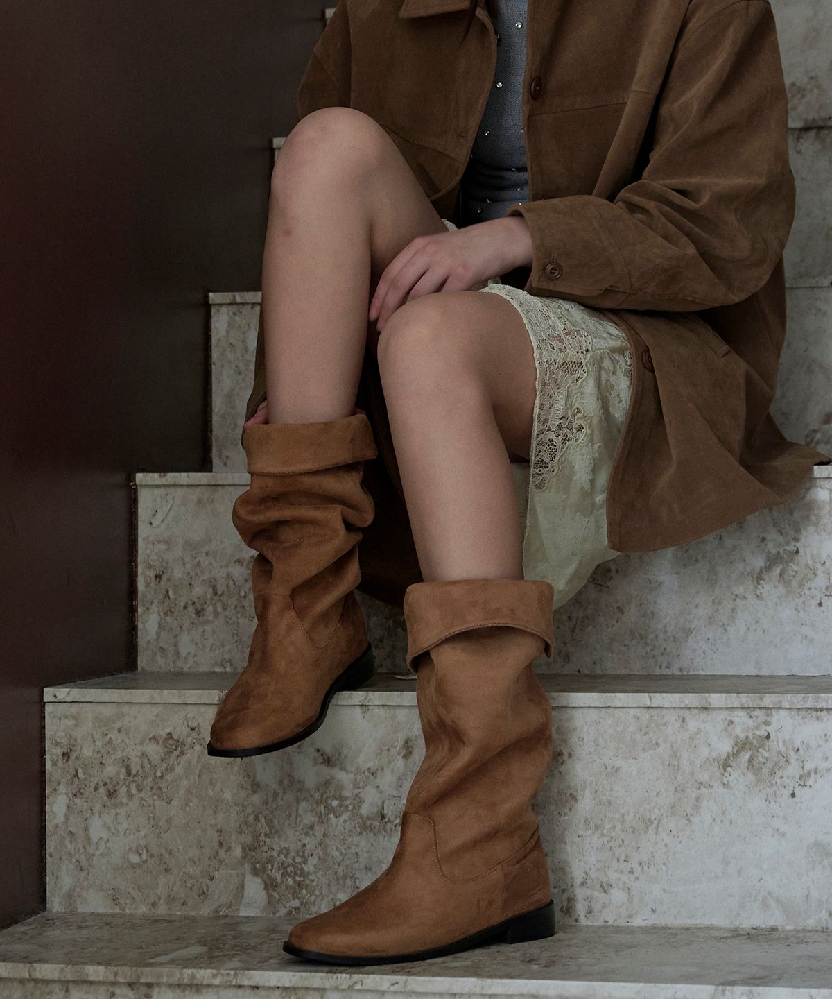 메티에(METIER) me1033 soft slouch collar long boots 소프트 슬라우치 롱부츠 3color