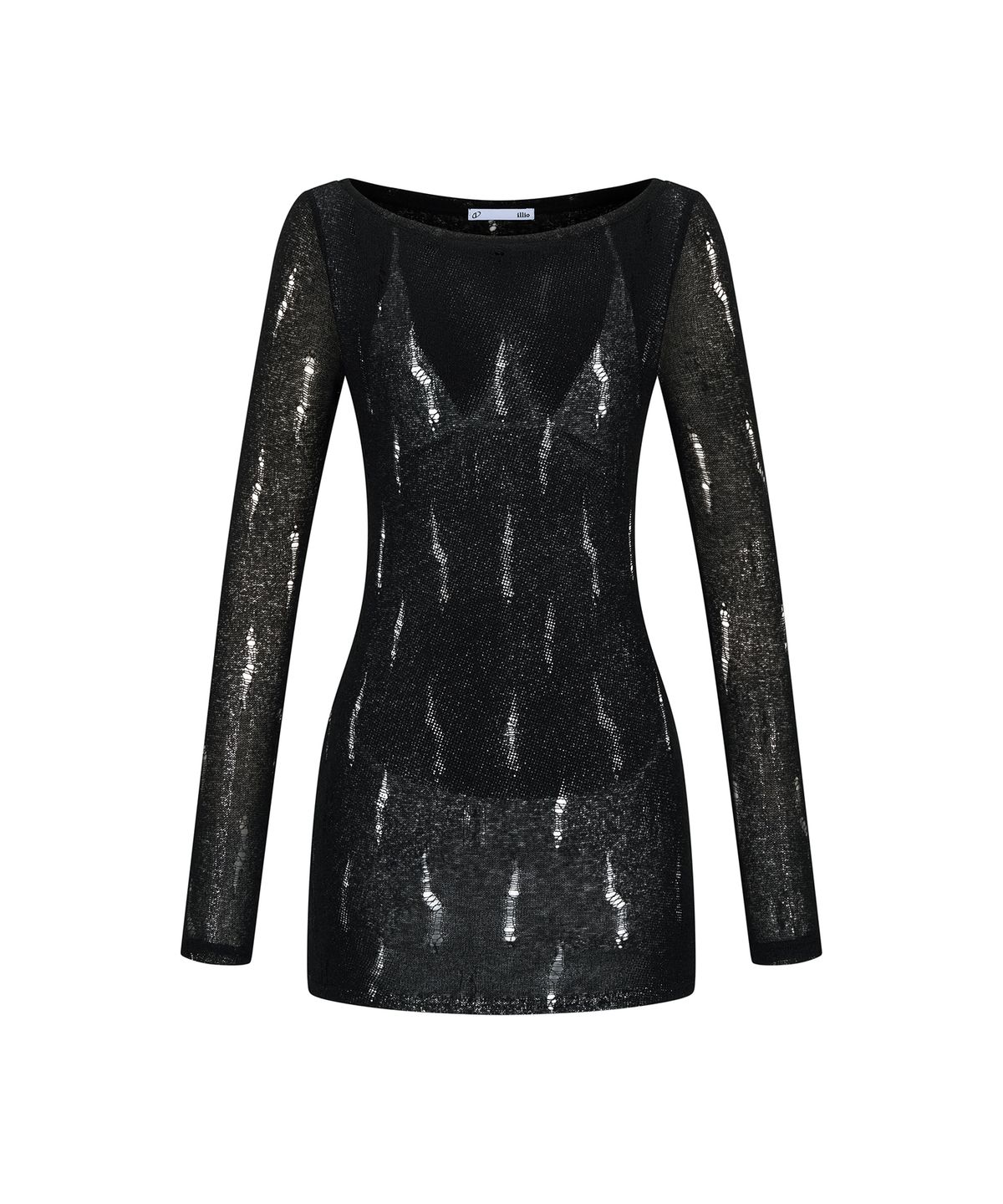 일리오(ILLIO) Black My skin damage knit
