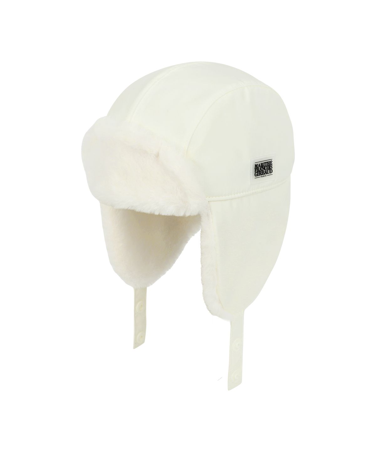 마리떼 키즈(MARITHÉ KIDS) KIDS MICRO CLASSIC LOGO WOVEN EARFLAP CAP ivory