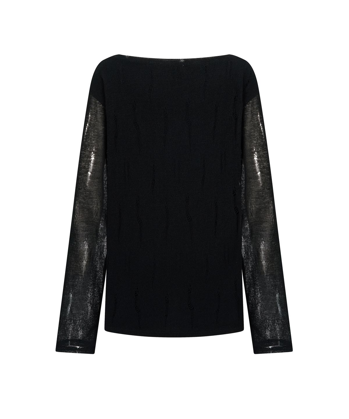 일리오(ILLIO) Black ILL oversized damage knit