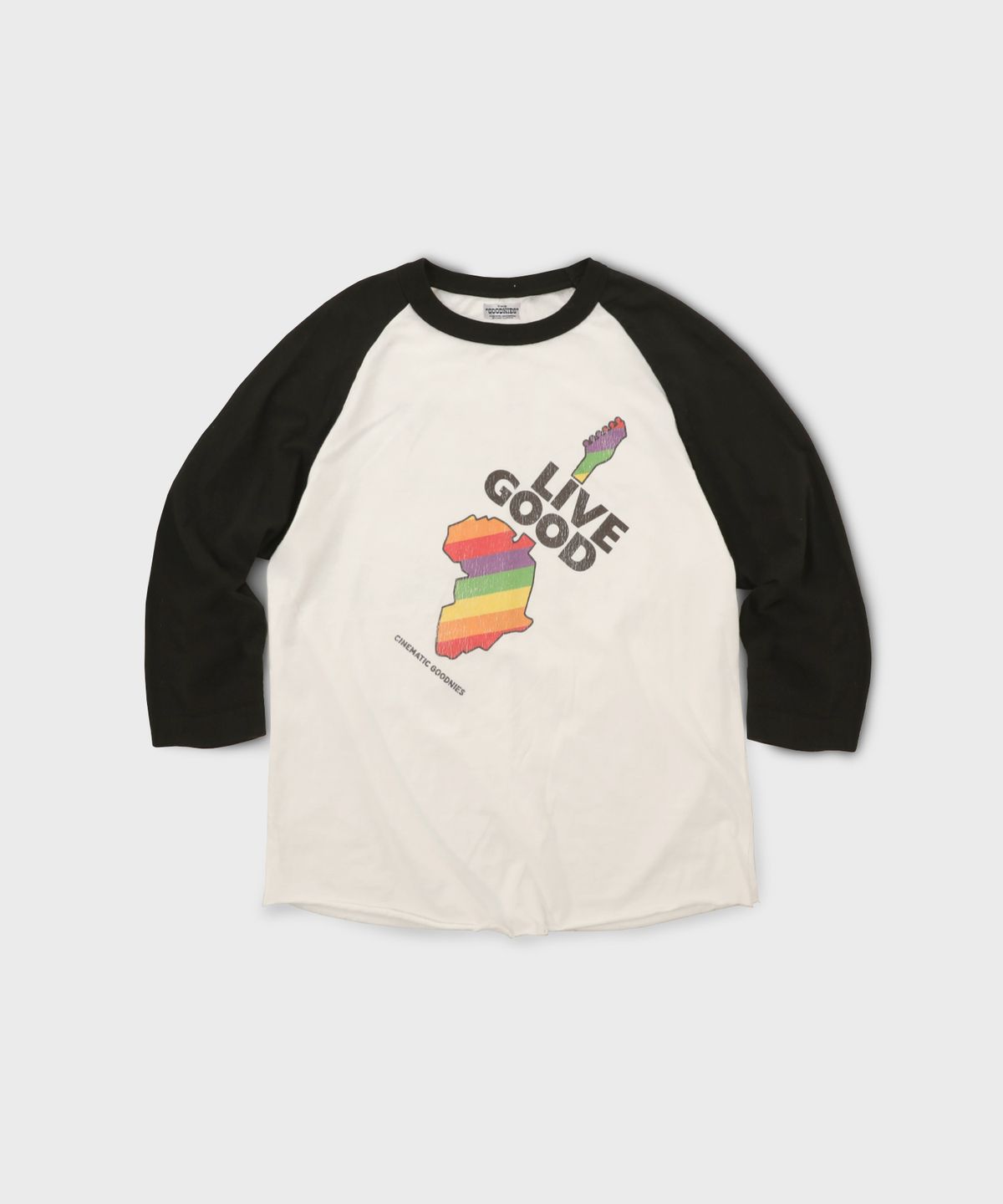 굿니스(GOODNIES) LIVE GOOD. 3/4 Sleeve Raglan T-Shirt