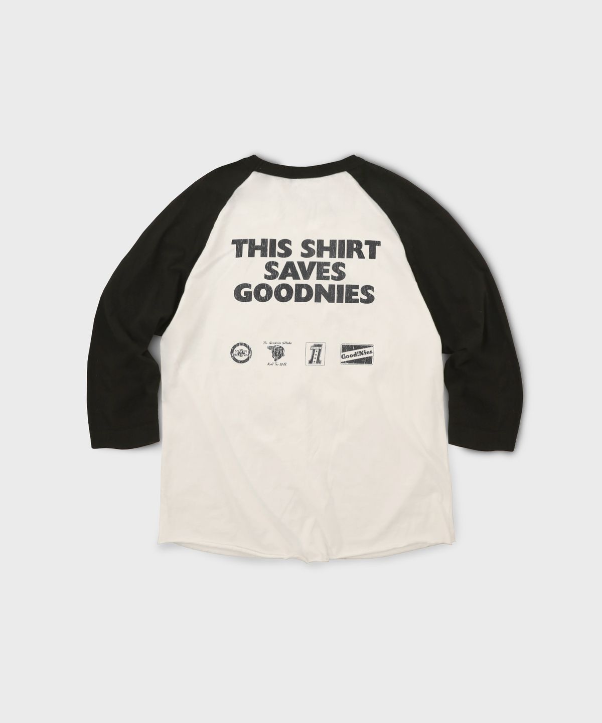 굿니스(GOODNIES) LIVE GOOD. 3/4 Sleeve Raglan T-Shirt
