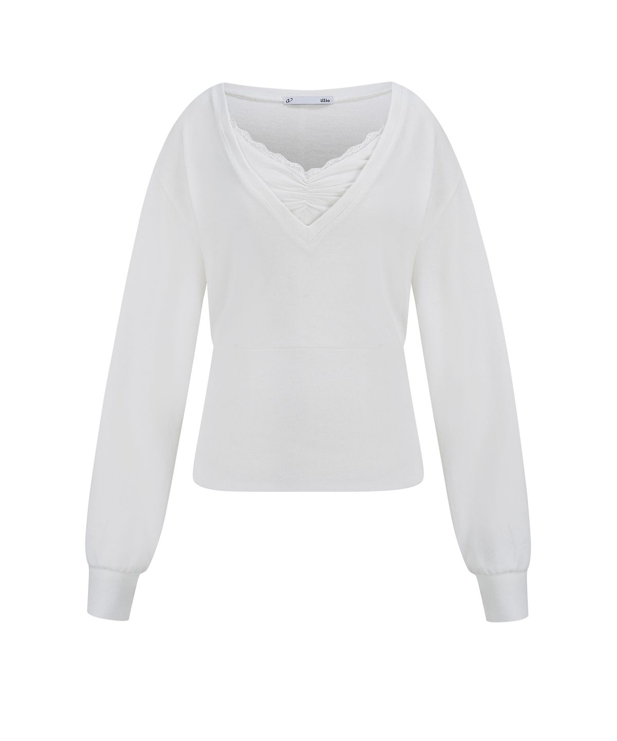 일리오(ILLIO) Ivory Shaped layered V-neck knit